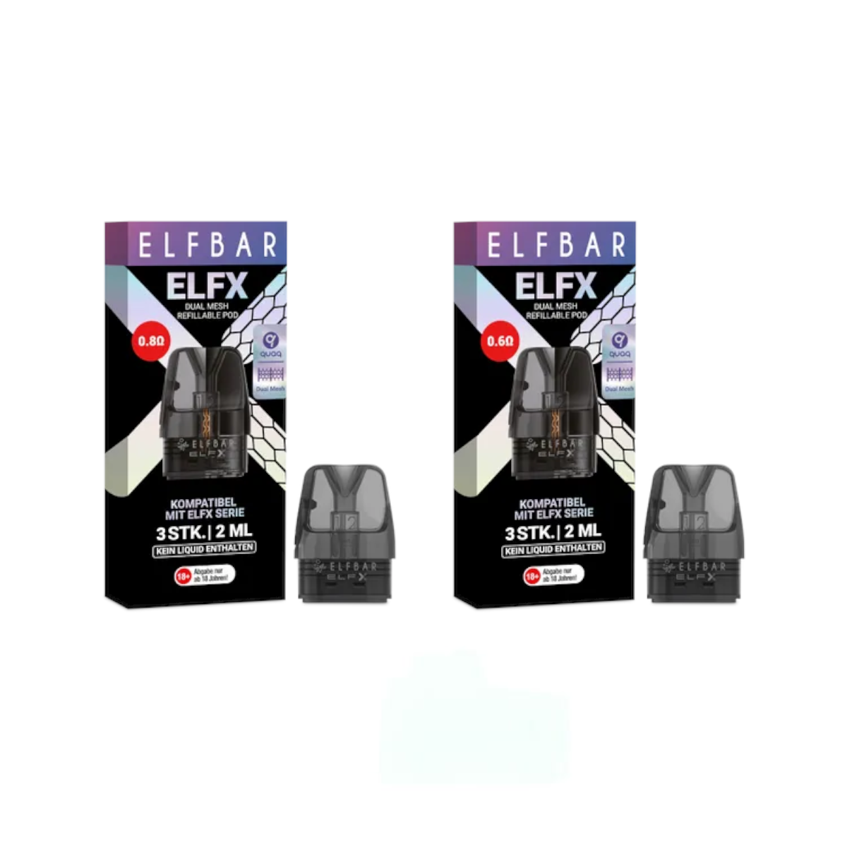 elfbar elfx dual mesh refillable pod ELFBAR E-Zigarette E-Shisha 800 Züge mit 20mg Nikotin E-Liquid I Einweg  Vape Set